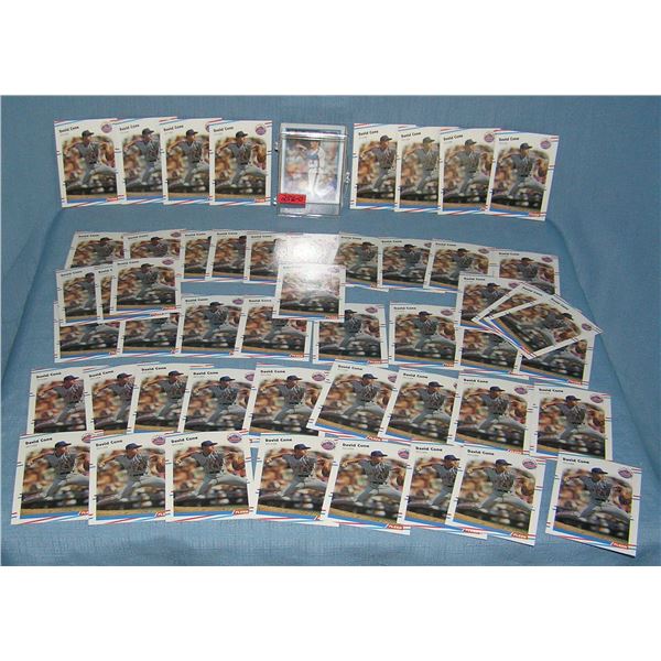 Large collection of David Cone rookie cards