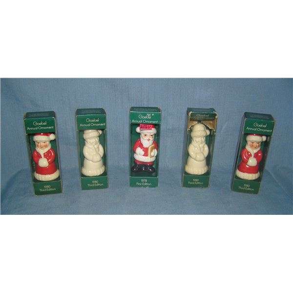 Collection of Goebel Christmas ornaments