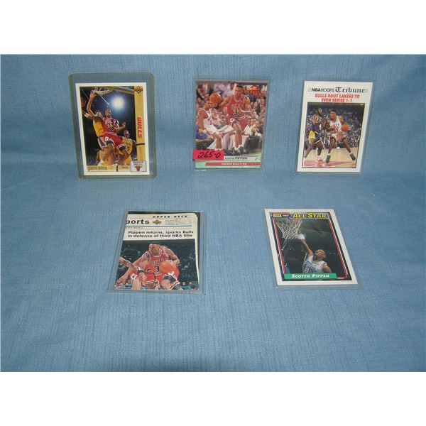 Collection of vintage Scottie Pippen all star basketball cards
