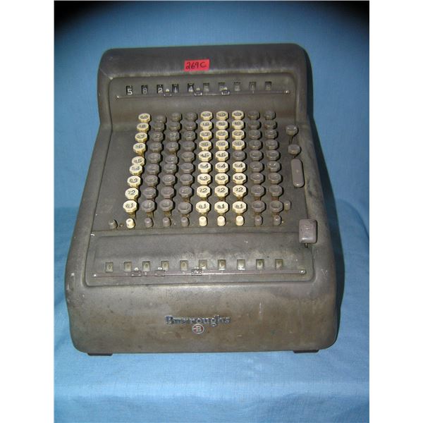 Great early Burroughs calculating adding machine