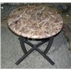 Image 1 : Marbelized end table 23 inches round