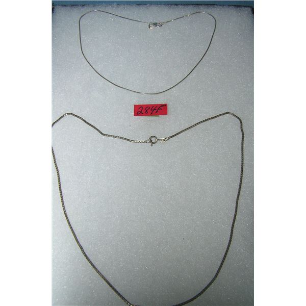 Pair of sterling silver necklaces