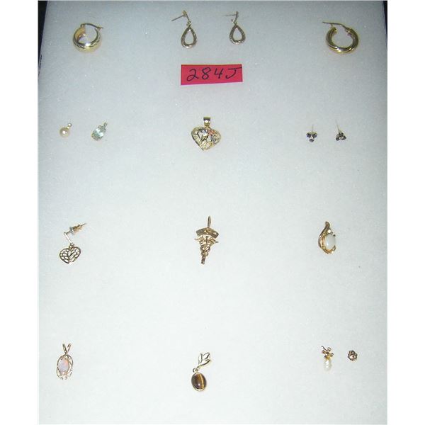 Collection of 14K gold jewelry over 1/4 of an ounce