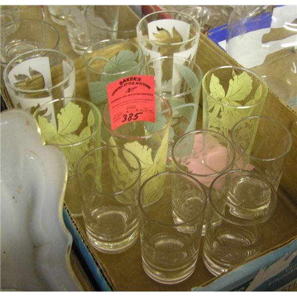 Box of vintage glassware