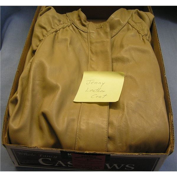 Vintage leather coat by Jenny