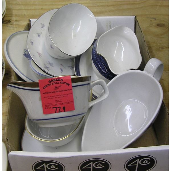 Group of vintage gravy boats