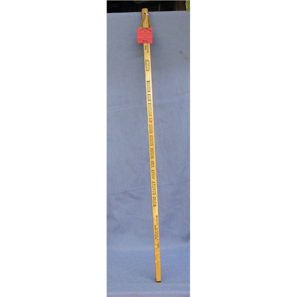 Antique yardstick with Tam Bay advertising