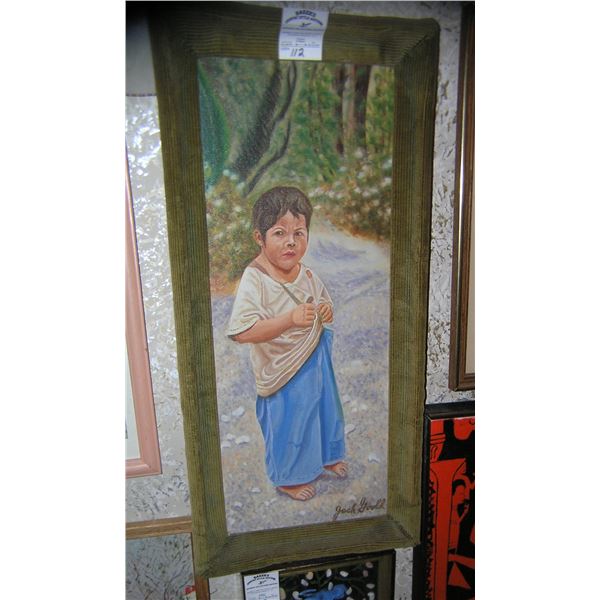 Oil on canvas original art, framed