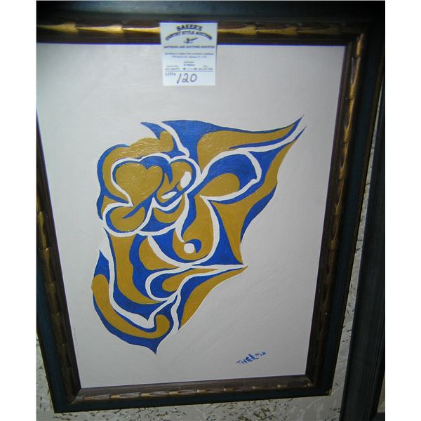 Framed painting on board artist signed