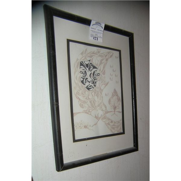 Matted and framed vintage art work