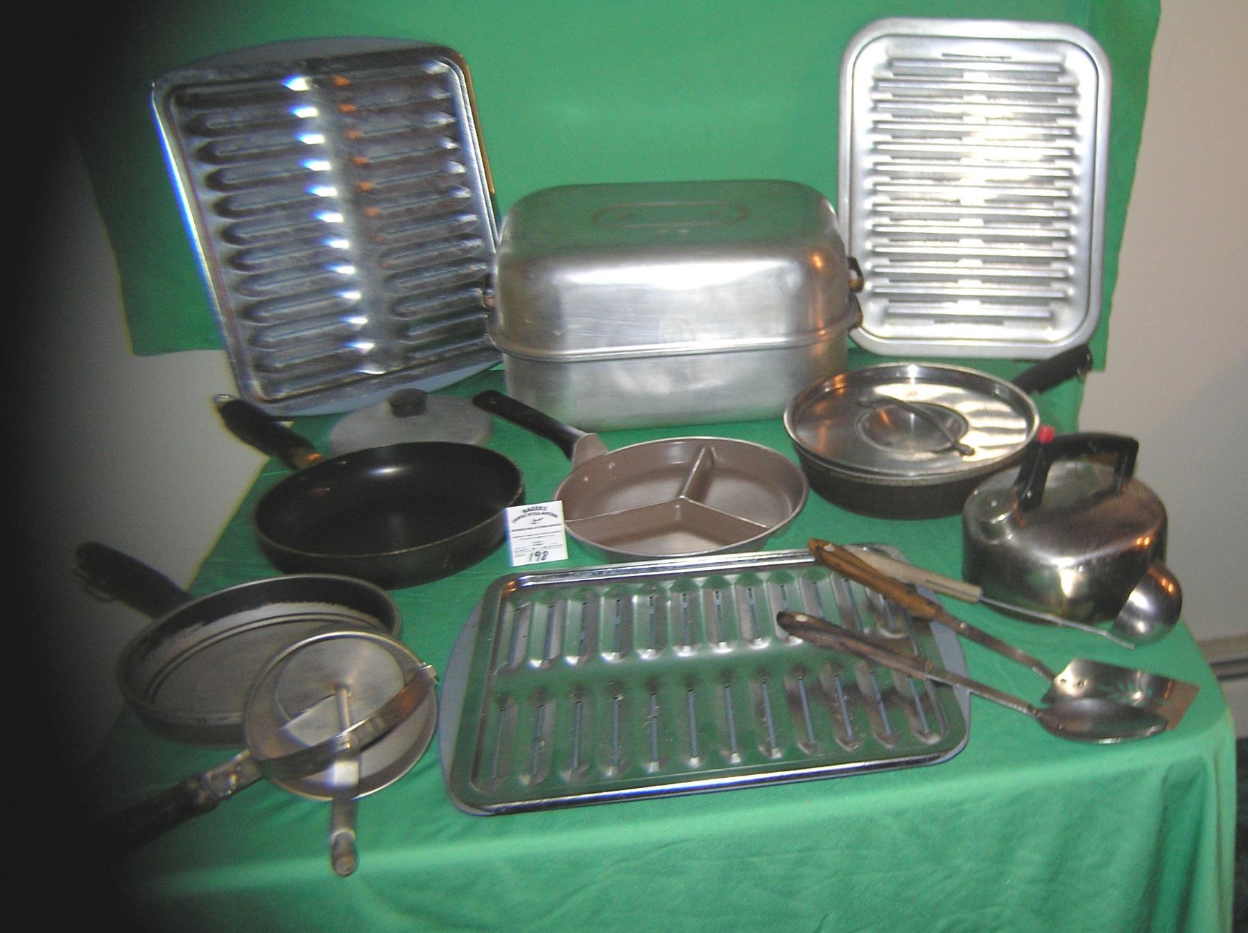 Cookware Group Shots Large group of vintage cookware about 15 pieces