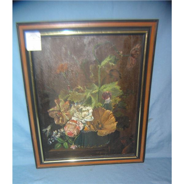 Early oil on canvas oil painting by Ceil Brodkin