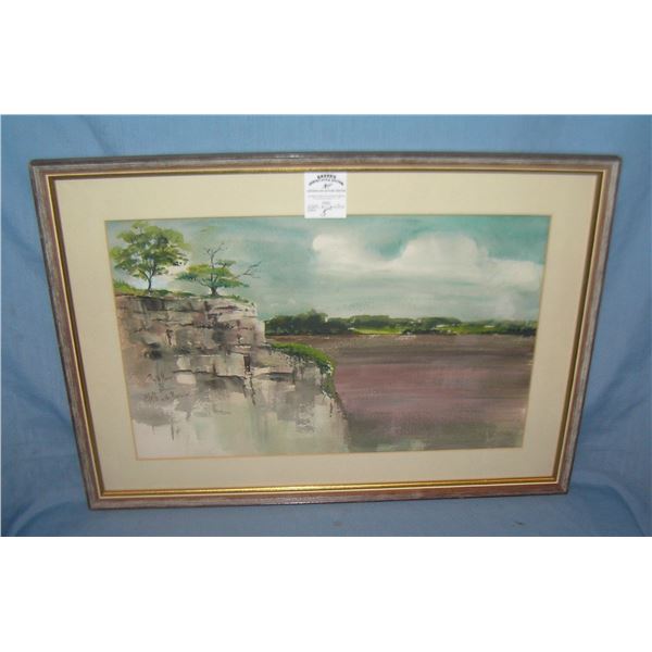 Bluff of the Mississippi original framed art work