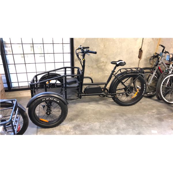 BLACK 7 SPEED 3 WHEEL CARRIER ELECTRIC BIKE