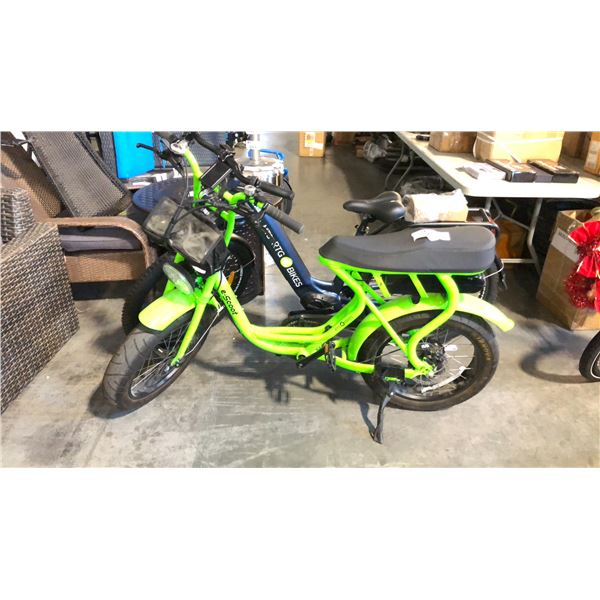 RTG NEON GREEN 7-SPEED FORMER RENTAL ELECTRIC BIKE - NO CHARGER