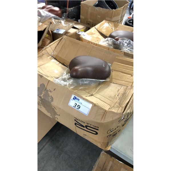 BOX OF ASSORTED BIKE SEATS