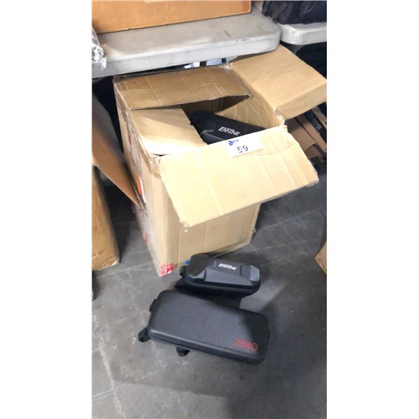 BOX OF RTG MISCELLANEOUS ITEMS INCLUDING SCOOTER HANDLEBAR BAGS