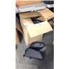 Image 1 : BOX OF RTG MISCELLANEOUS ITEMS INCLUDING SCOOTER HANDLEBAR BAGS