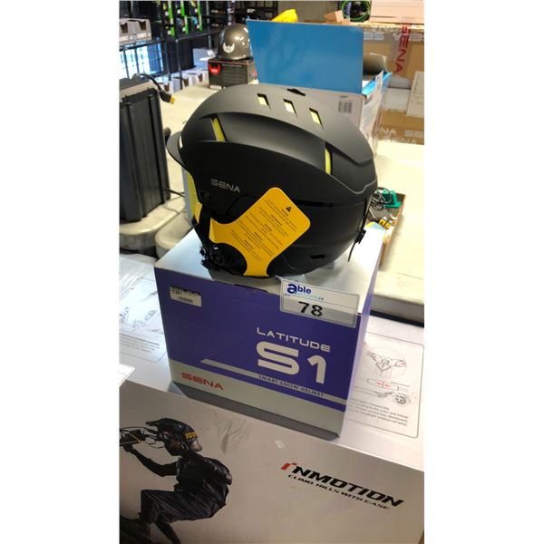 BLACK SENA LATITUDE S1 SMART SNOW HELMET W/ BLUETOOTH