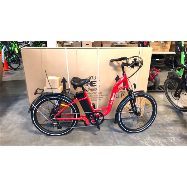 RED RTG REGAL FRONT SUSPENSION 8-SPEED ELECTRIC BIKE