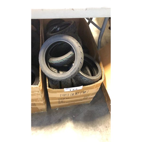 BOX OF ASSORTED SCOOTER TIRES INCL 10X2.125