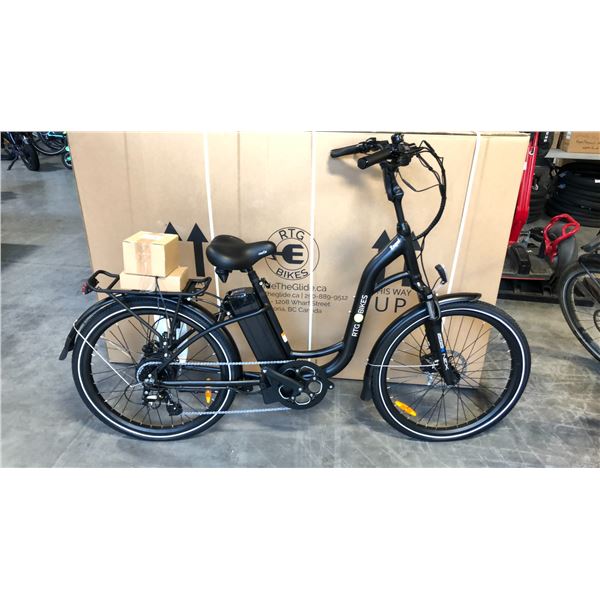 BLACK RTG REGAL FRONT SUSPENSION 8-SPEED ELECTRIC BIKE
