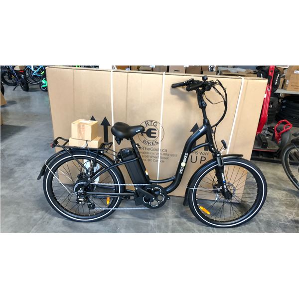 BLACK RTG REGAL FRONT SUSPENSION 8-SPEED ELECTRIC BIKE