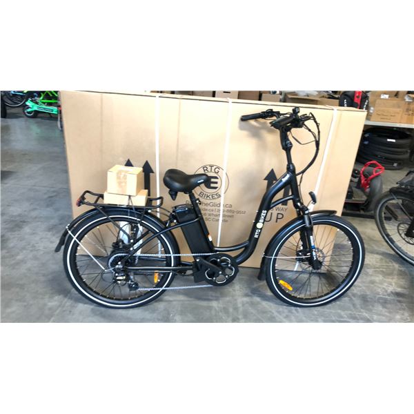 BLACK RTG REGAL FRONT SUSPENSION 8-SPEED ELECTRIC BIKE