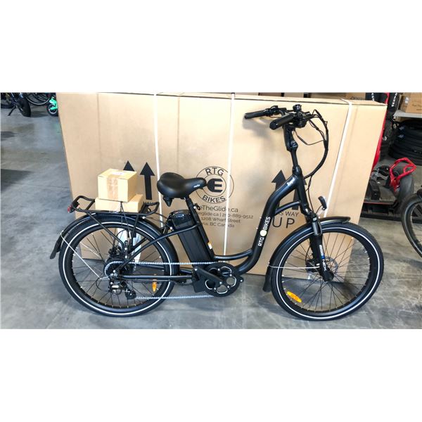 BLACK RTG REGAL FRONT SUSPENSION 8-SPEED ELECTRIC BIKE
