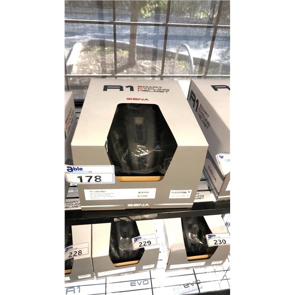 ONYX BLACK SENA SMART CYCLING HELMET W/ BLUETOOTH SIZE MEDIUM