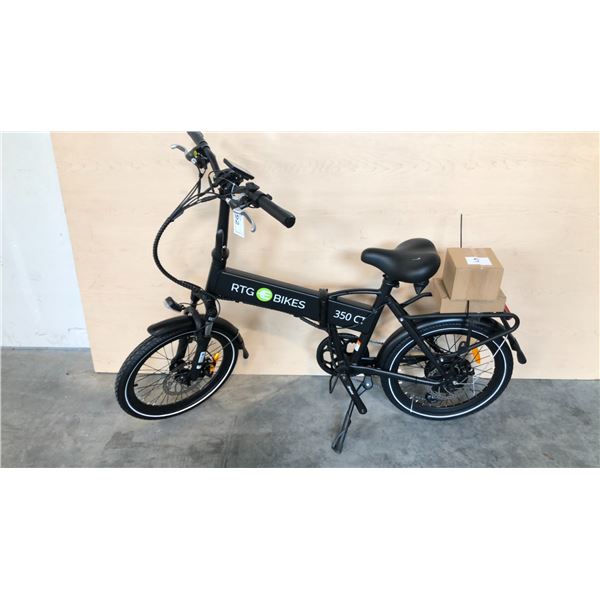 BLACK 350 CT 8 SPEED FRONT-SUSPENSION FOLDING ELECTRIC BIKE
