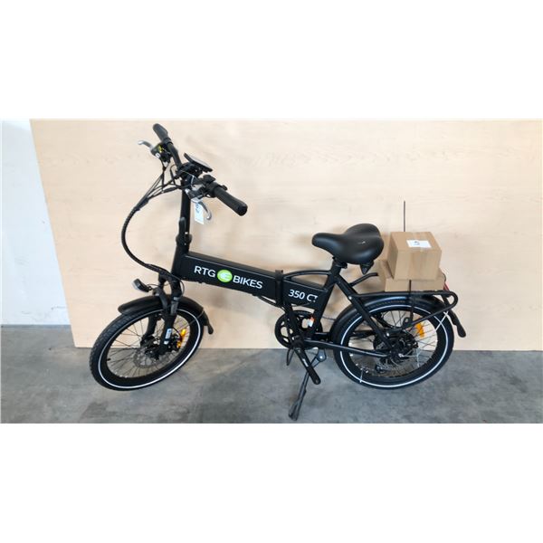 BLACK 350 CT 8 SPEED FRONT-SUSPENSION FOLDING ELECTRIC BIKE