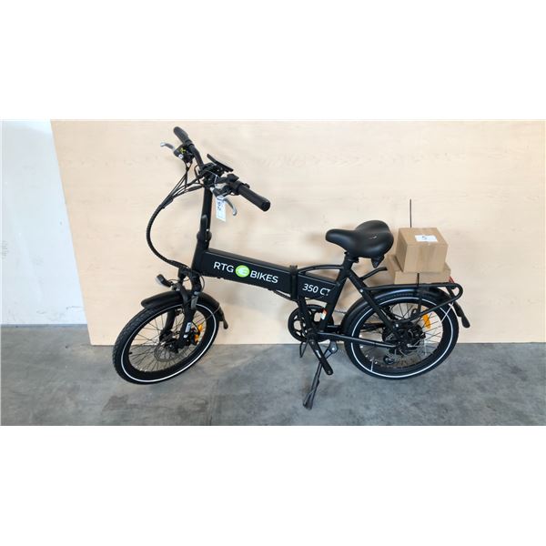 BLACK 350 CT 8 SPEED FRONT-SUSPENSION FOLDING ELECTRIC BIKE