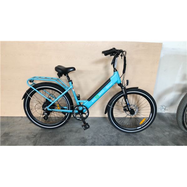 LIGHT BLUE RTG SPARROW 8-SPEED FRONT SUSPENSION ELECTRIC BICYCLE