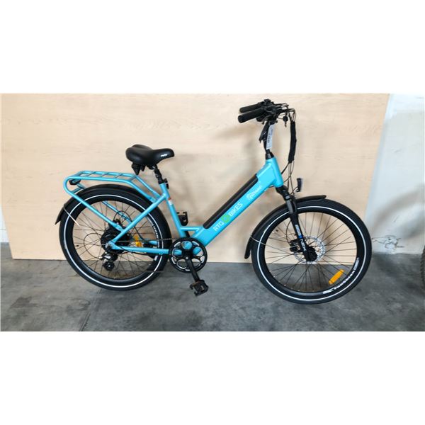 LIGHT BLUE RTG SPARROW 8-SPEED FRONT SUSPENSION ELECTRIC BICYCLE