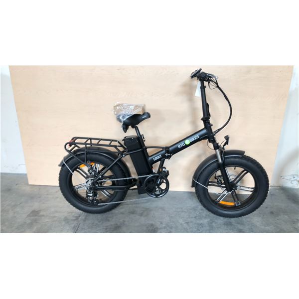 BLACK RTG 500XT FRONT SUSPENSION 7-SPEED FOLDING ELECTRIC FAT TIRE BIKE