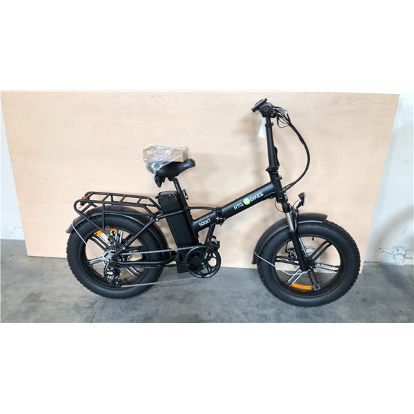 BLACK RTG 500XT FRONT SUSPENSION 7-SPEED FOLDING ELECTRIC FAT TIRE BIKE