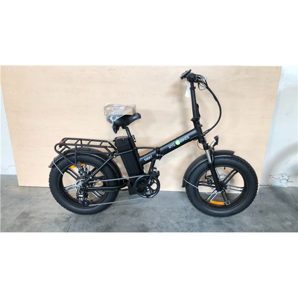 BLACK RTG 500XT FRONT SUSPENSION 7-SPEED FOLDING ELECTRIC FAT TIRE BIKE