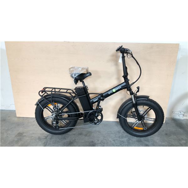 BLACK RTG 500XT FRONT SUSPENSION 7-SPEED FOLDING ELECTRIC FAT TIRE BIKE