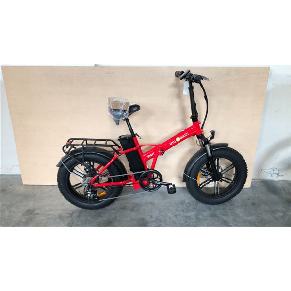 RED RTG 500XT FRONT SUSPENSION 7-SPEED FOLDING ELECTRIC FAT TIRE BIKE