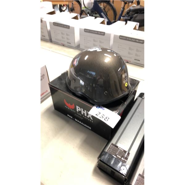 PURE GLOSS PLATINUM PHX OPEN-FACE ADULT HELMET SIZE MEDIUM
