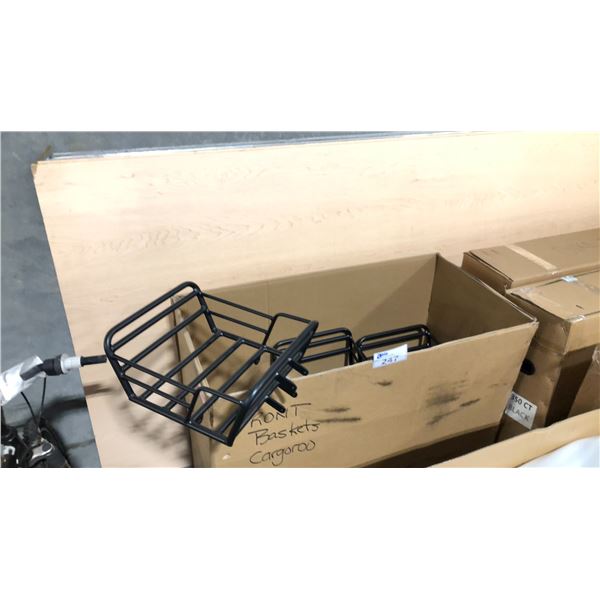 BOX OF BLACK REAR FRONT CARGOROO RACKS