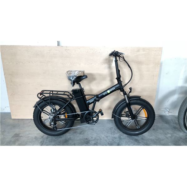 BLACK RTG 500XT FRONT SUSPENSION 7-SPEED FOLDING ELECTRIC FAT TIRE BIKE