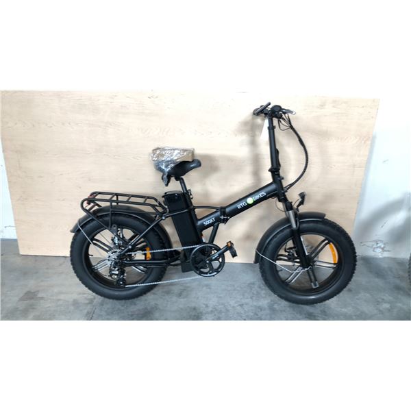 BLACK RTG 500XT FRONT SUSPENSION 7-SPEED FOLDING ELECTRIC FAT TIRE BIKE