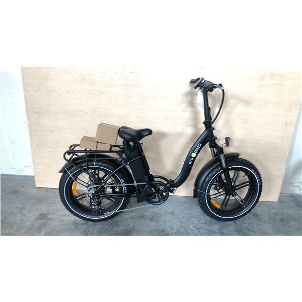 BLACK RTG 500XT ST FRONT SUSPENSION 7-SPEED FOLDING ELECTRIC FAT TIRE BIKE