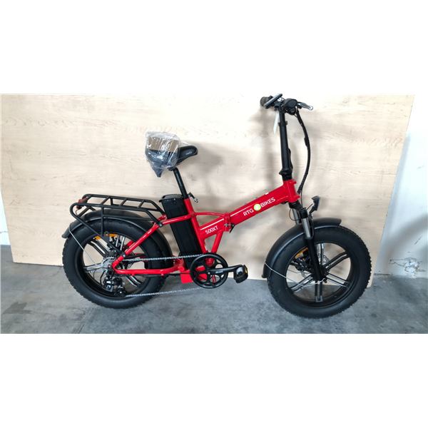 RED RTG 500XT FRONT SUSPENSION 7-SPEED FOLDING ELECTRIC FAT TIRE BIKE