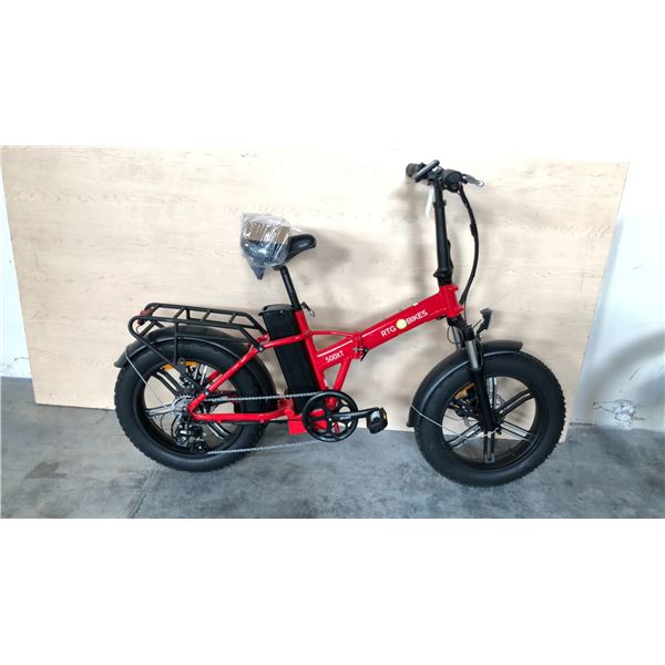 RED RTG 500XT FRONT SUSPENSION 7-SPEED FOLDING ELECTRIC FAT TIRE BIKE *IN BOX*