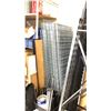 Image 4 : DISASSEMBLED COMMERCIAL RACKING UNITS W/ WIRE SHELVES, METRO STYLE SHELVES AND 2 TABLES