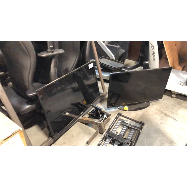2 HD TVS INCLUDES 42" RCA, 40" SAMSUNG AND WALL MOUNT ARM AND REMOTES