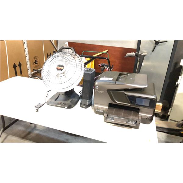 HP OFFICEJET PRO 8600 PLUS MULTIFUNCTION COLOR PRINTER, A PRESTO ELECTRIC HEAT DISH AND A LASKO